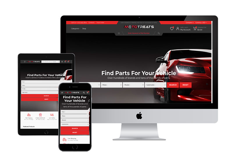 Automotive Parts eCommerce Website Design