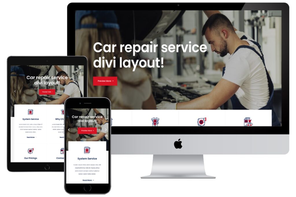 auto repair shop website design