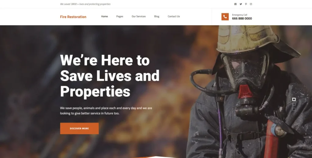 Fire Restoration Website Design