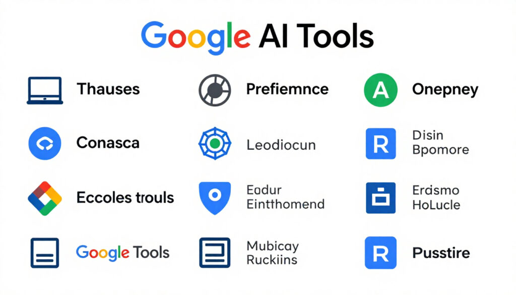 List of all major Google AI tools 2026