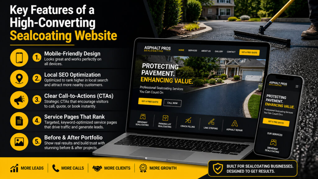 Key Features of a High-Converting Sealcoating Website